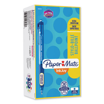 Paper Mate® Inkjoy 300 Rt Ballpoint Pen, Retractable, Medium 1 Mm, Blue Ink, Blue Barrel, 36-pack freeshipping - TVN Wholesale